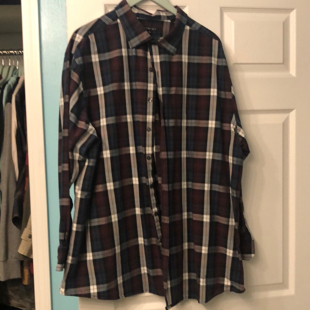 Synrgy plaid button down